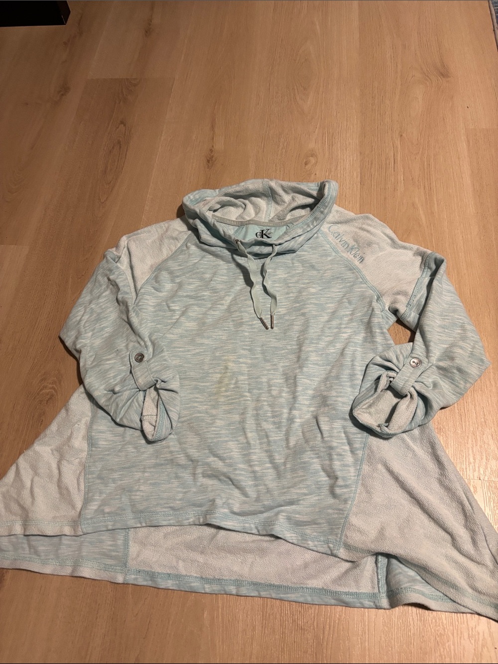 Calvin Klein Light Blue Pullover Hoodie Sweater - Women's